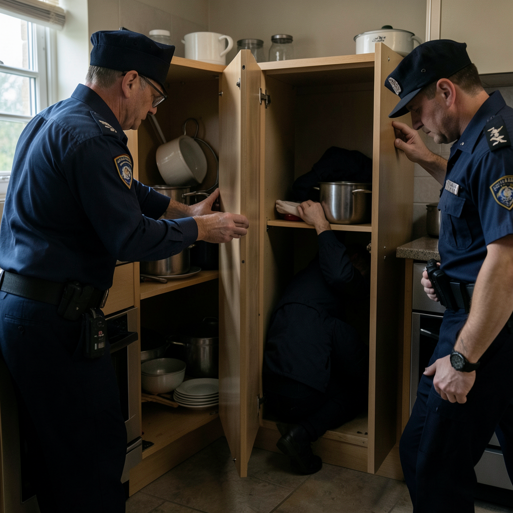 Wanted Nottingham burglar discovered concealed inside kitchen cupboard